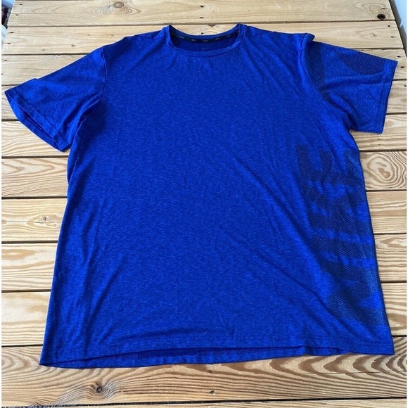 Nike Dri Fit Short Sleeve T Shirt Size 2XL Men’s Blue - Picture 1 of 7